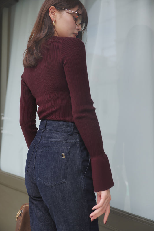 [Ships in early October]［Essentia］Essential Semi Flared Jeans