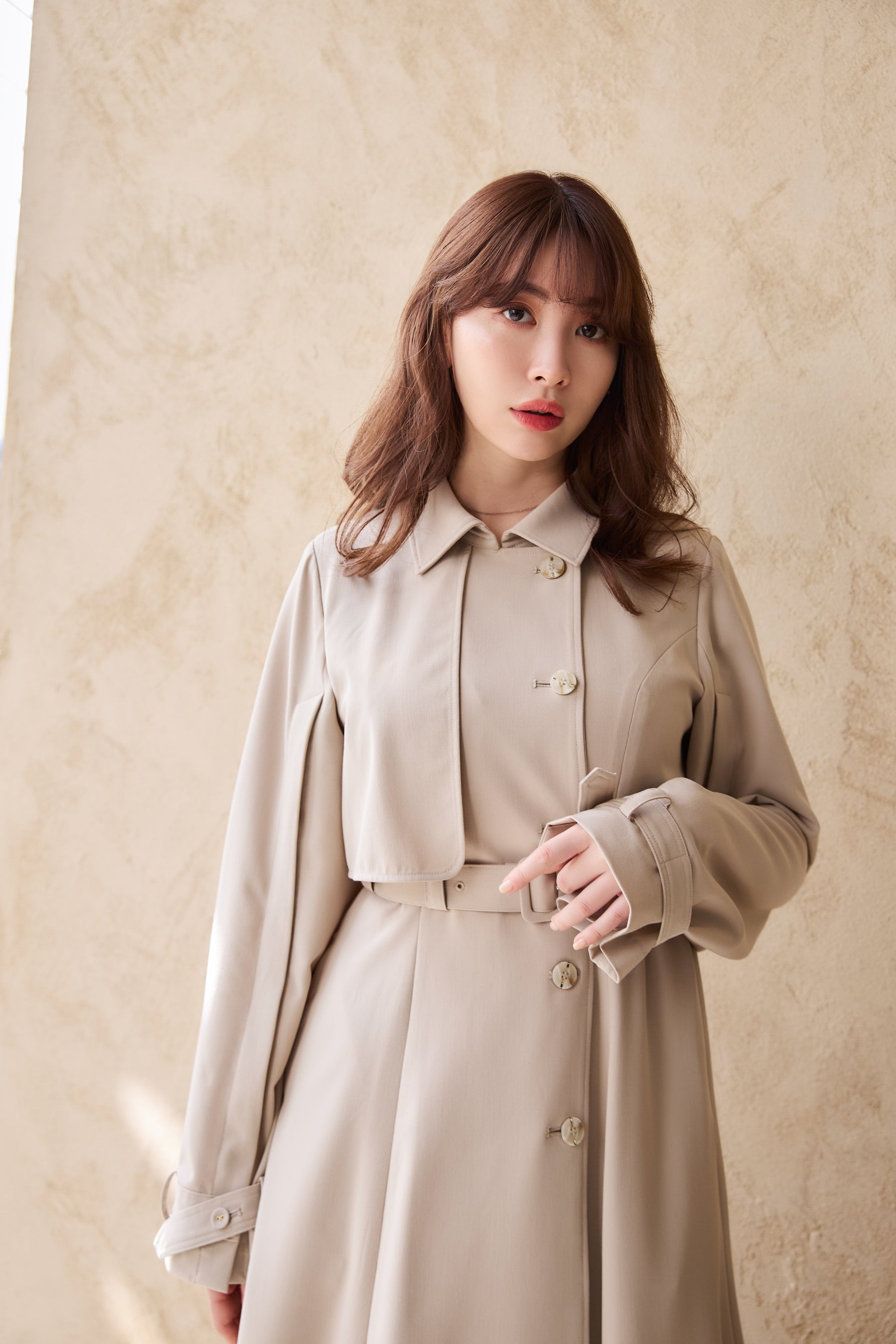 Classical Open Sleeve Trench Coat