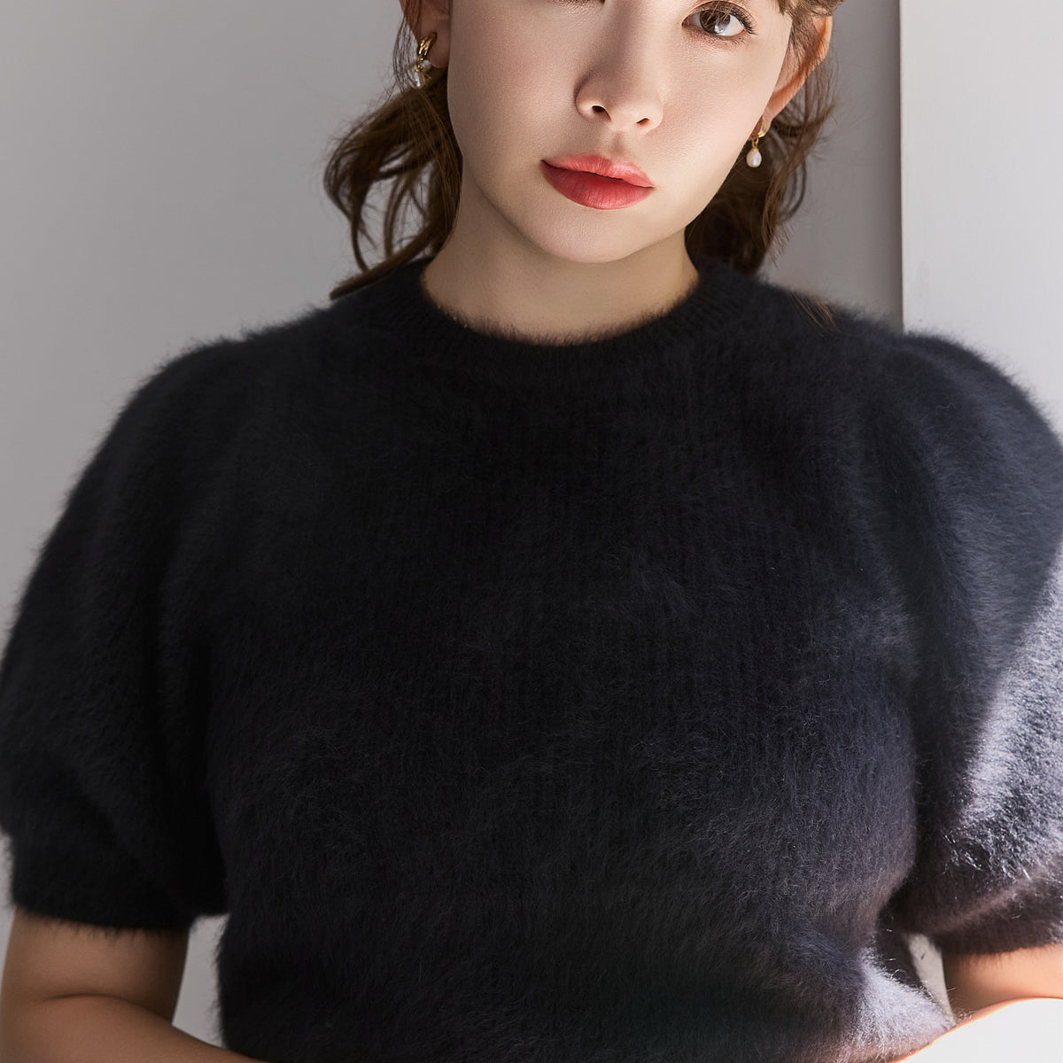 トップス herlipto Fancy Cashmere Blend Pullover Her lip to Fancy Cashmere Blend Pullover レディース