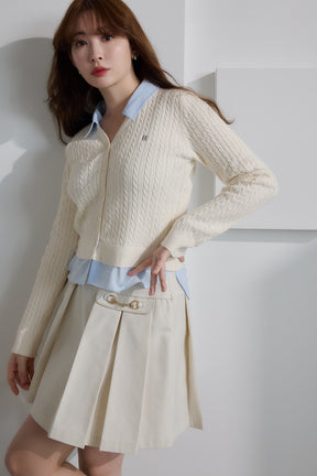 [Ships in late March] Layered Cable Knit Cardigan