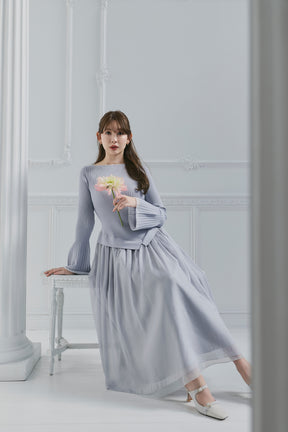 Chiffon Knit Docking Dress