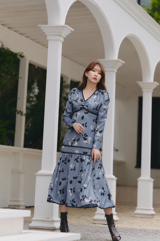 Rosaline Satin Midi Dress
