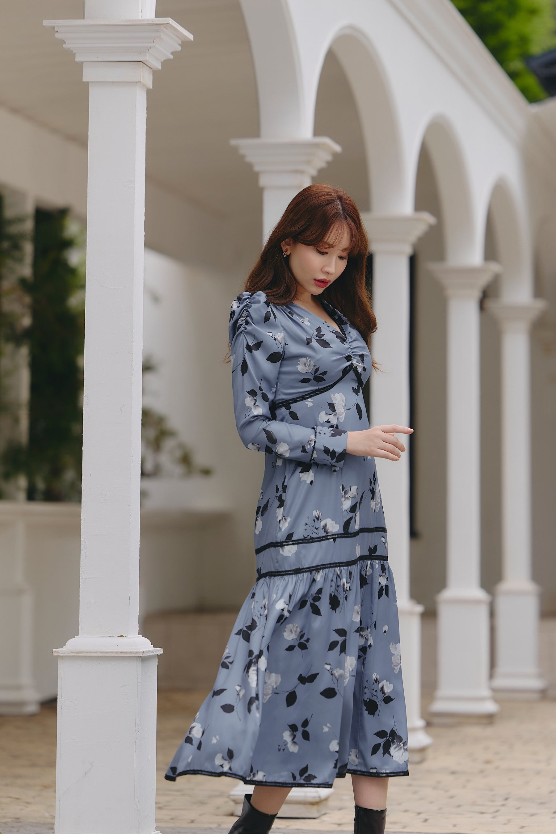 Rosaline Satin Midi Dress