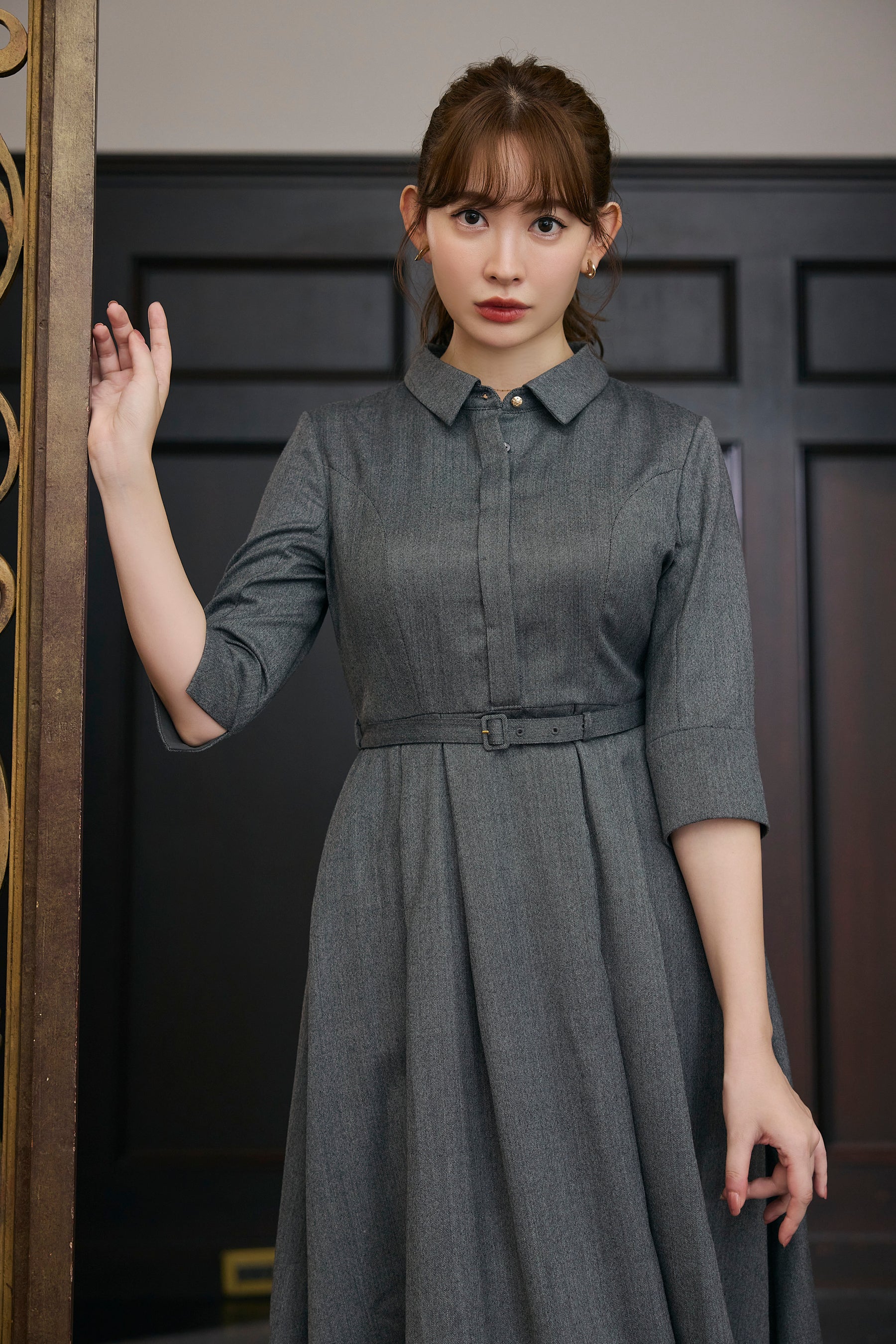 Allure Belted Shirt Dress