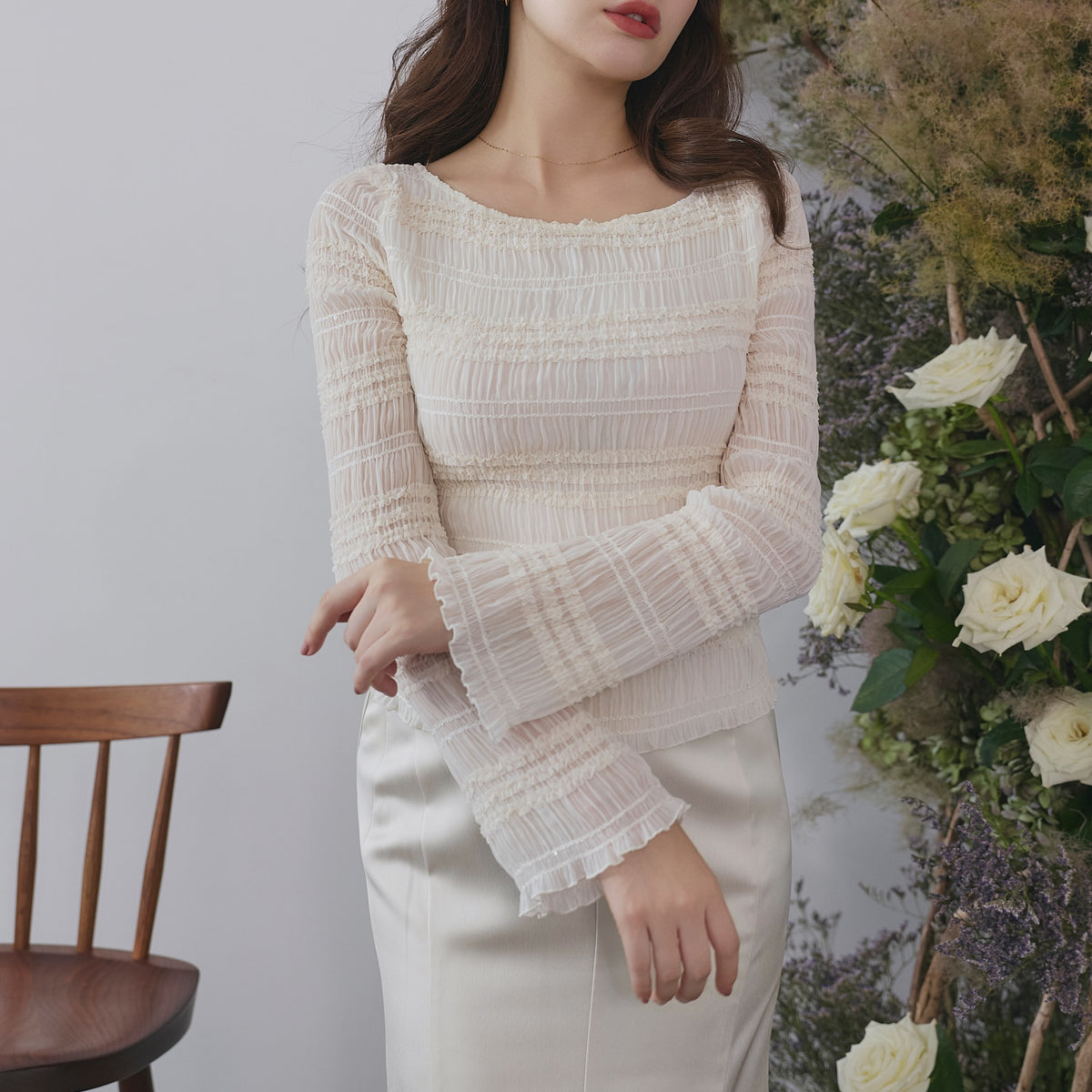 11月下旬発送】Rosine Shirring Top