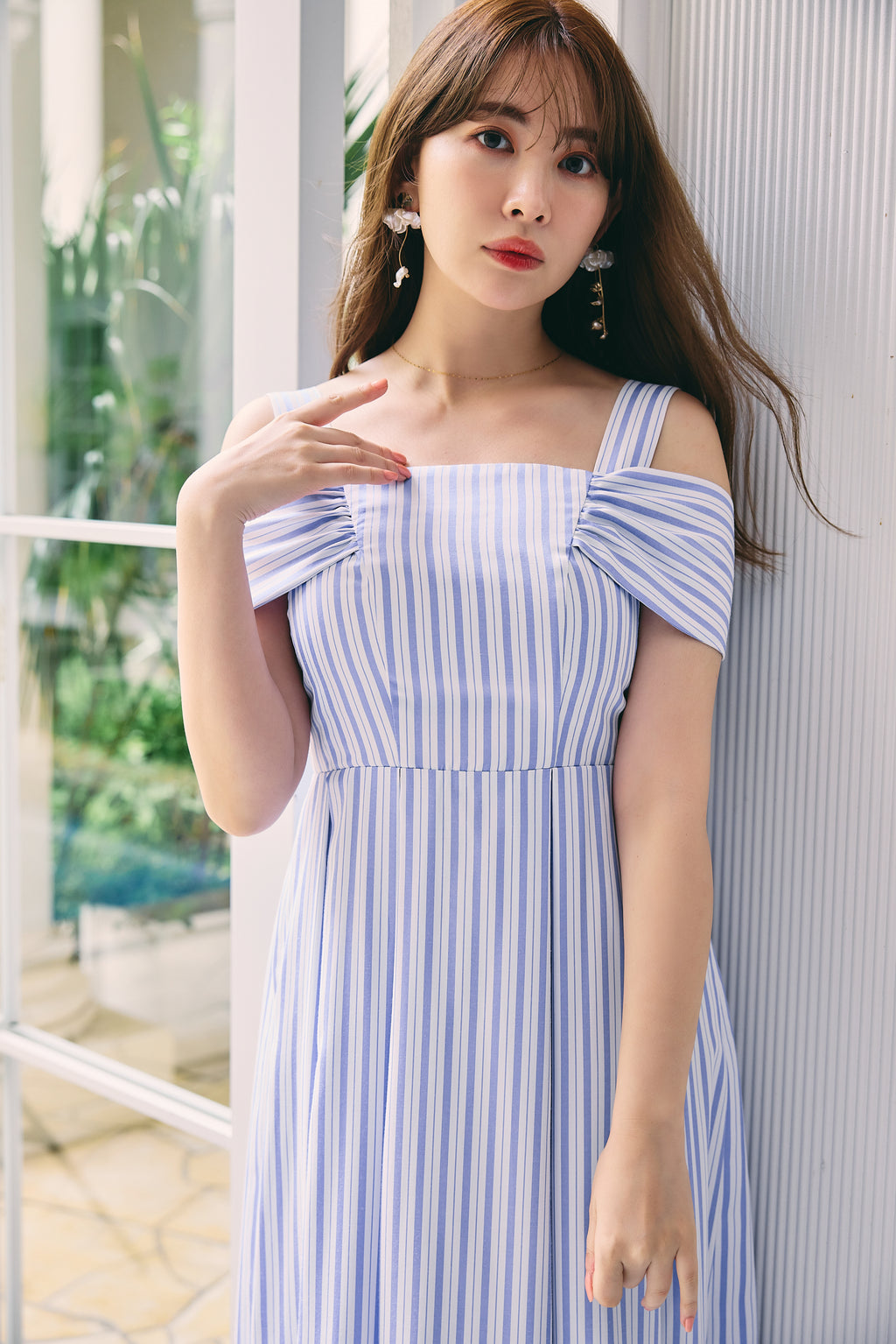 Multi-Way Back Ribbon Stripe Dress