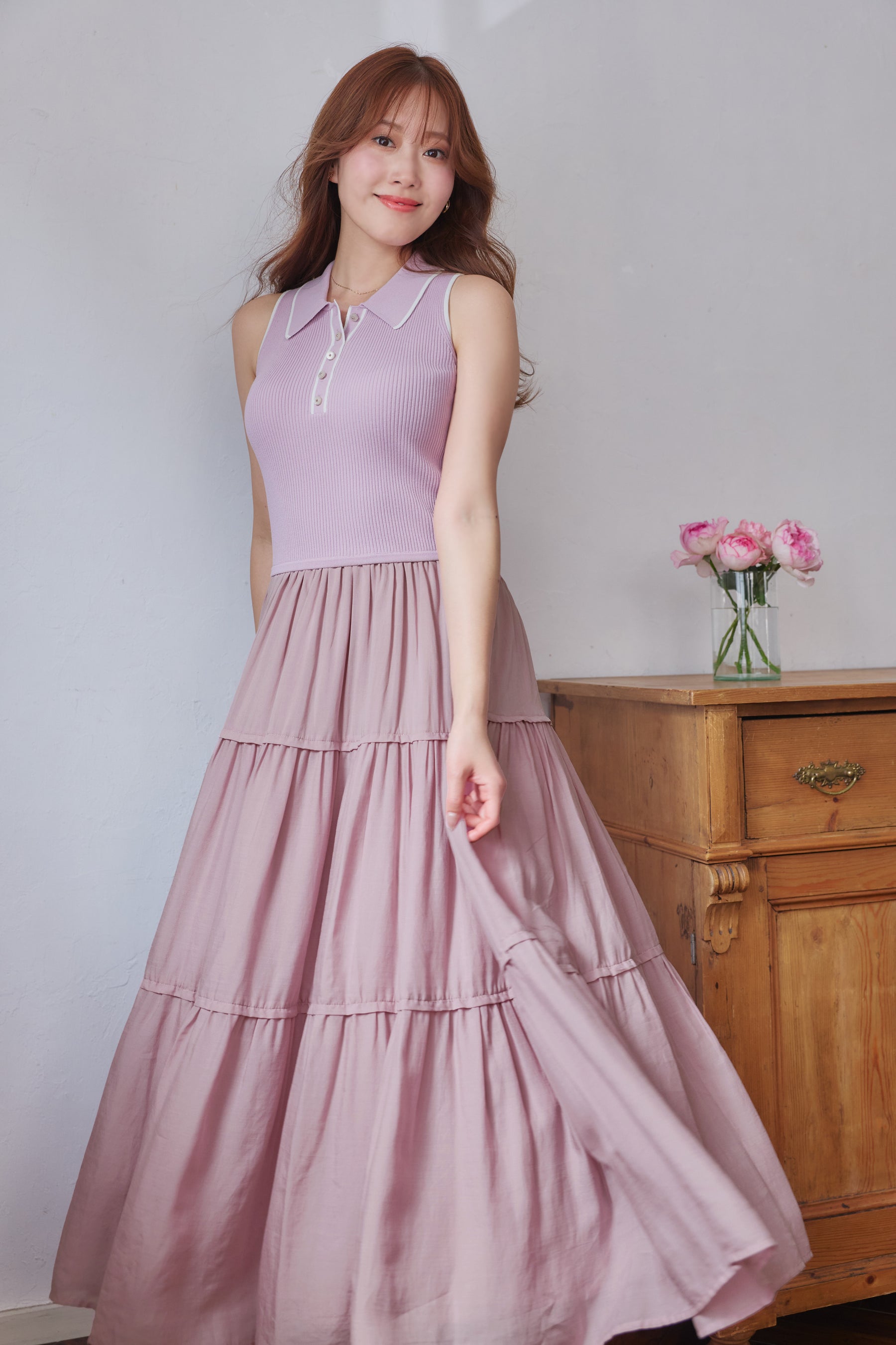 Jules Knit Docking Tiered Dress