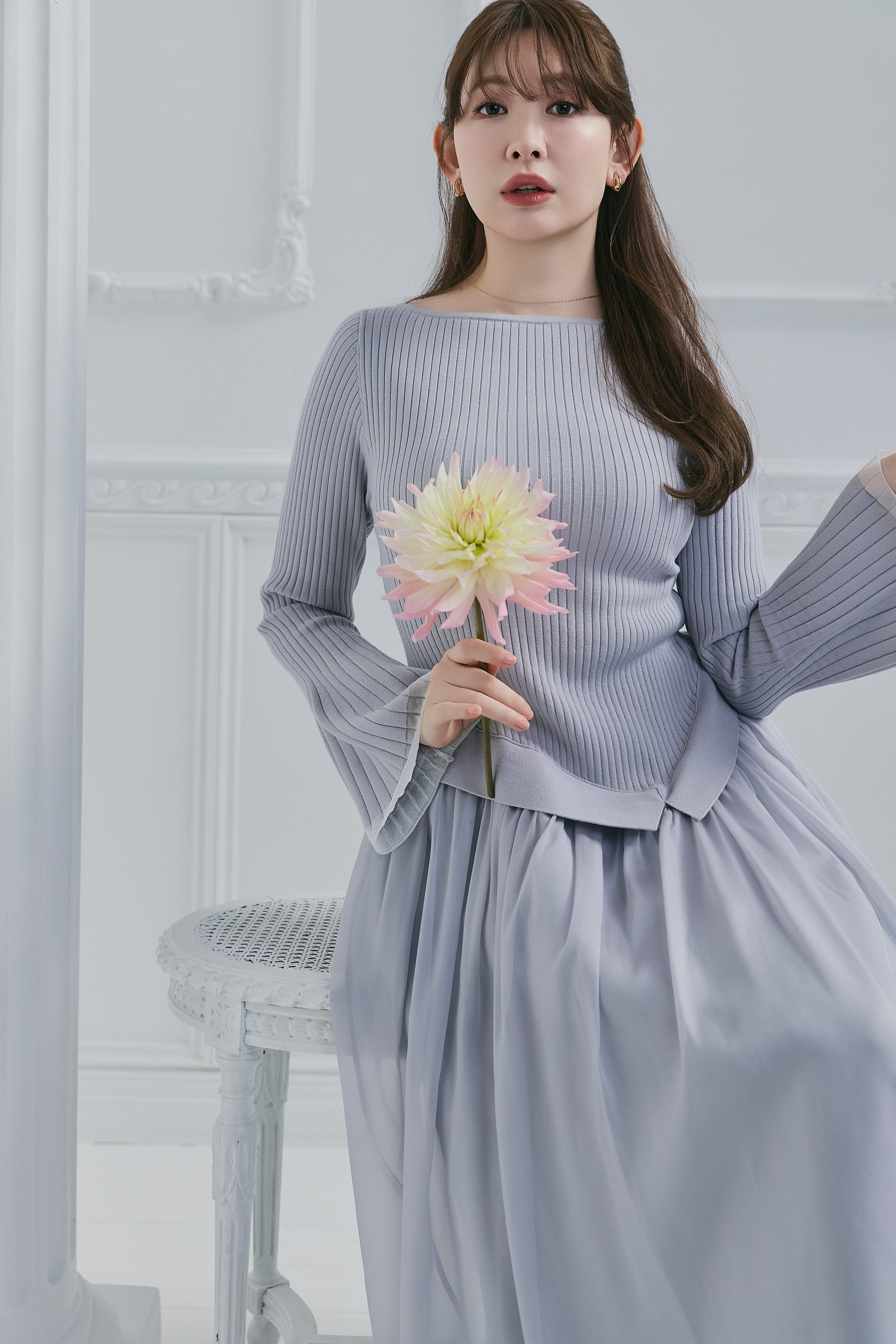 Chiffon Knit Docking Dress