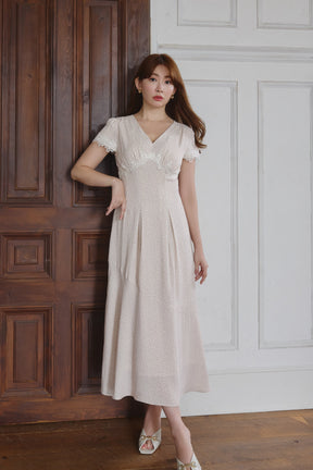 Polka-Dot Lace-Trim Dress