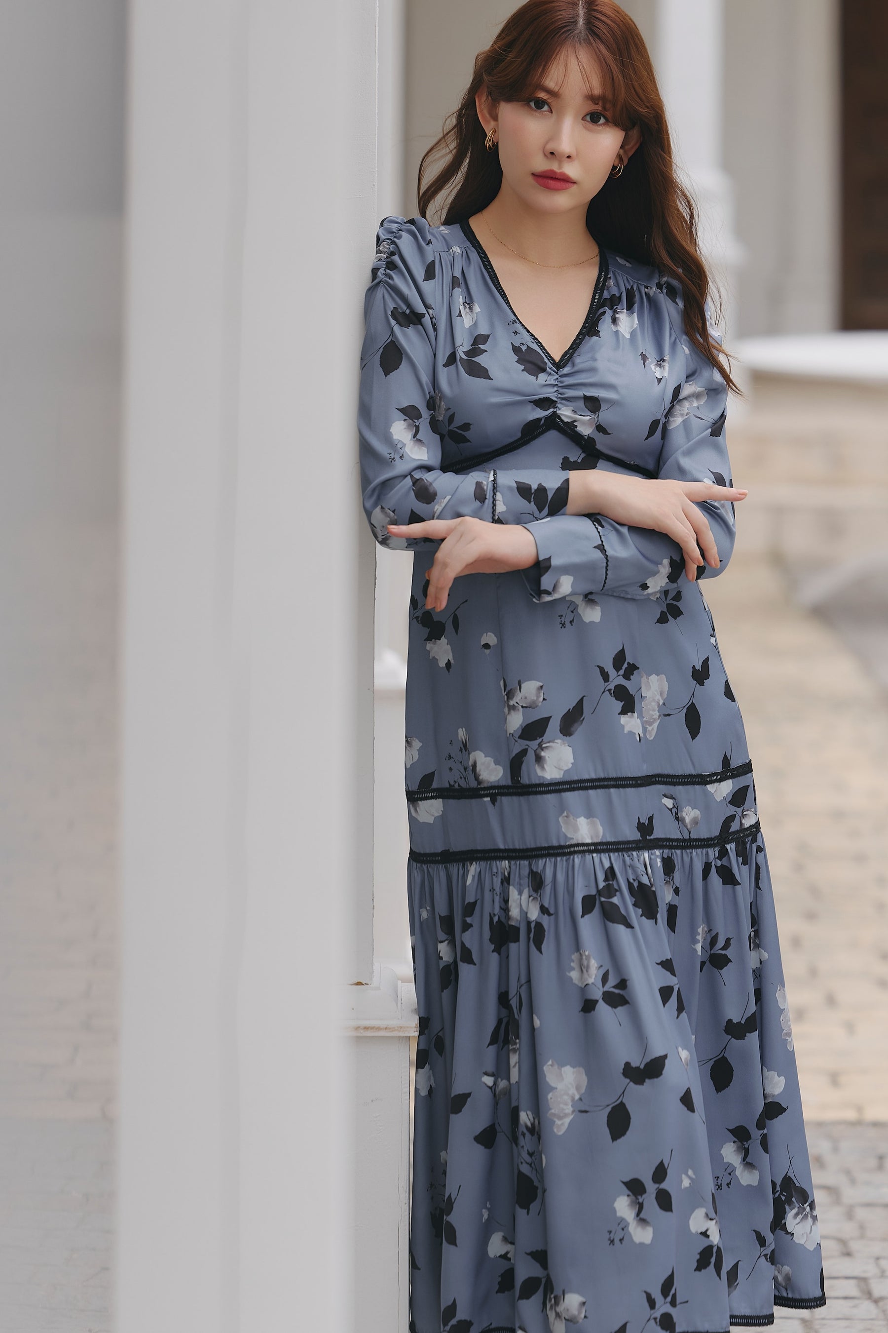 Rosaline Satin Midi Dress