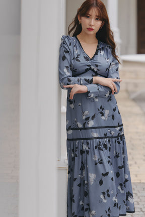 Rosaline Satin Midi Dress