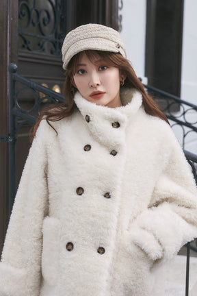 [Ships in mid October] Penelope Faux Fur Double-Breasted Coat