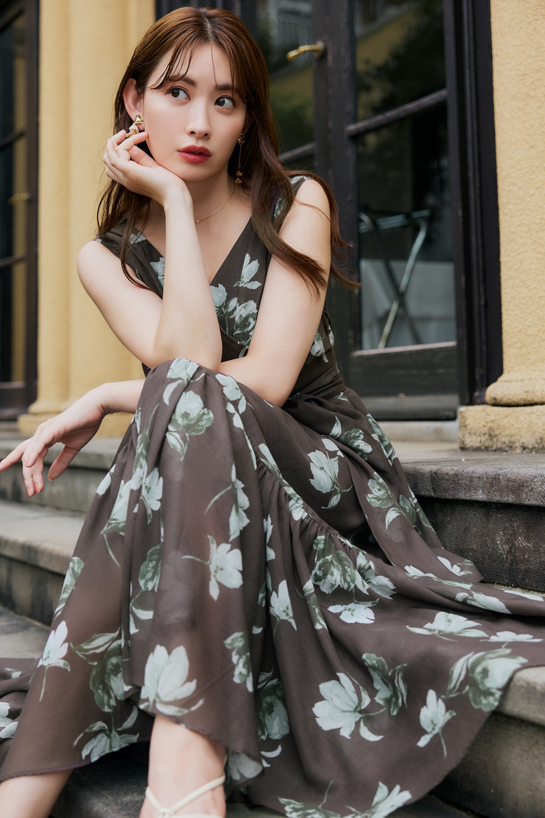 【新色】Anemone Cache-Coeur Long Dress