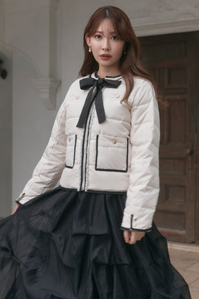 【10月中旬発送】Aurelia Bow Trim Down Jacket