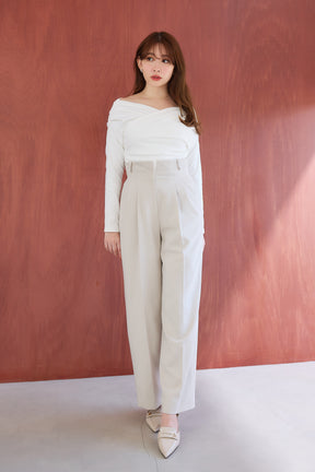 High Waist Tuck Trousers