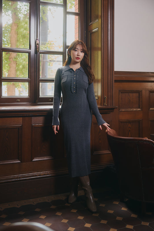 【10月中旬発送】Margot Knit Long Dress