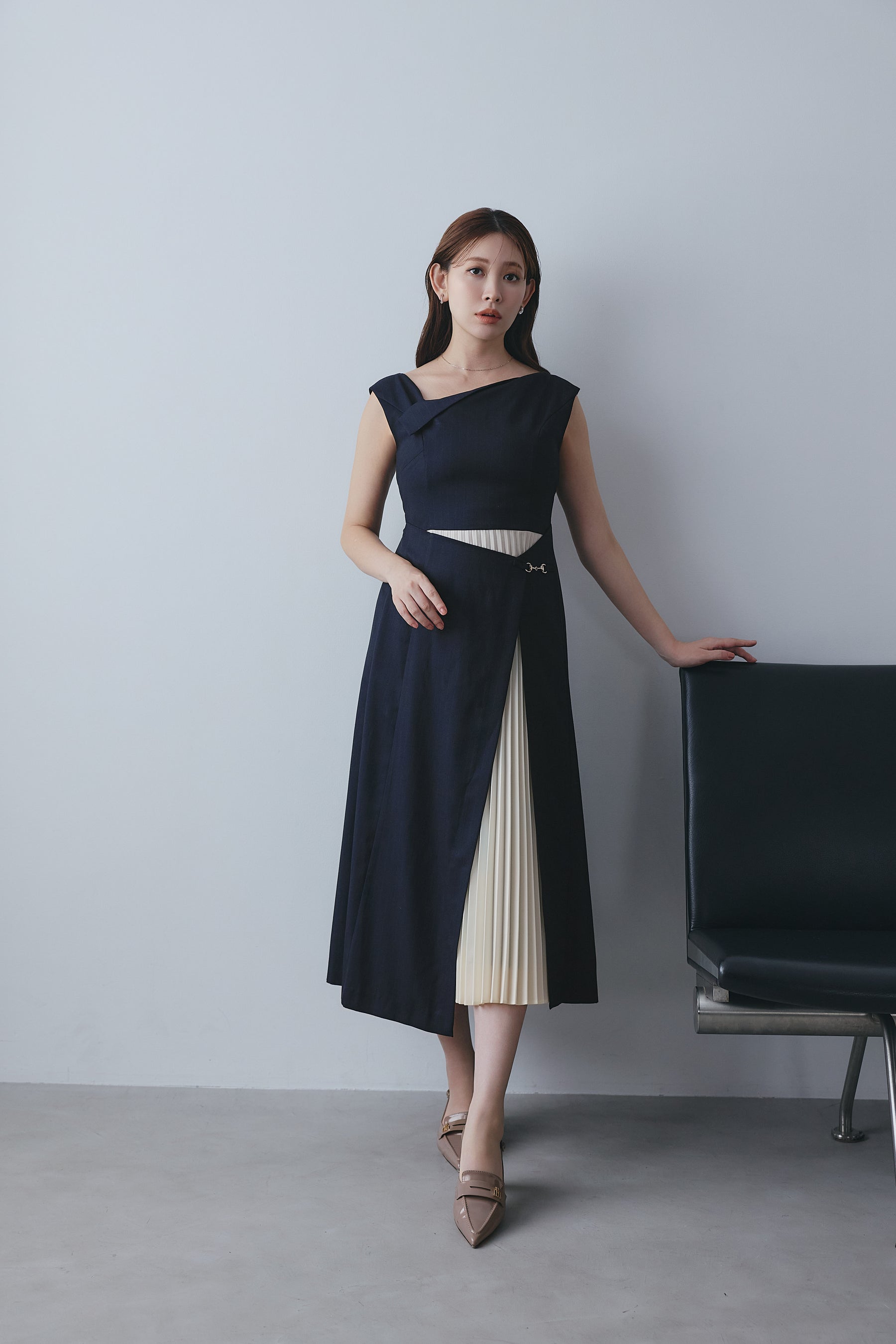 [Ships in early August] Elena Pleated Wrap Dress