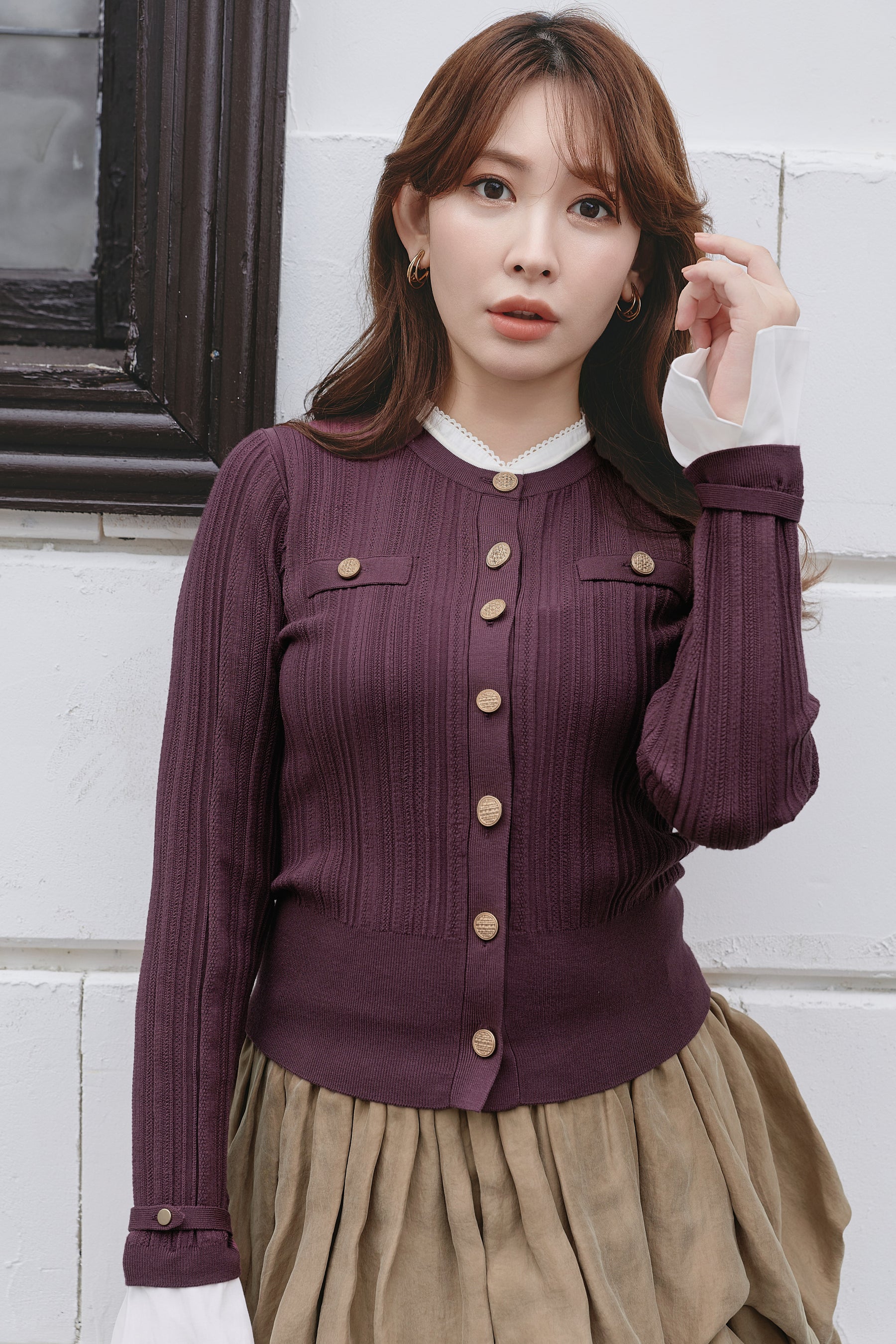 Alessia Detachable Ribbed Cardigan