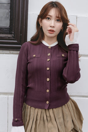Alessia Detachable Ribbed Cardigan