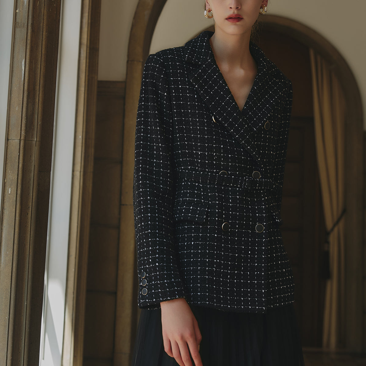 ジャケット・アウター Grace Tweed Jacket herlipto Grace Tweed Jacket