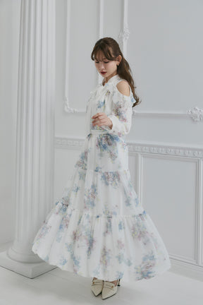 【2月下旬發送】【新色】Isaline Floral Tiered Skirt