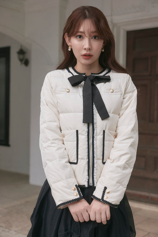 【10月中旬発送】Aurelia Bow Trim Down Jacket