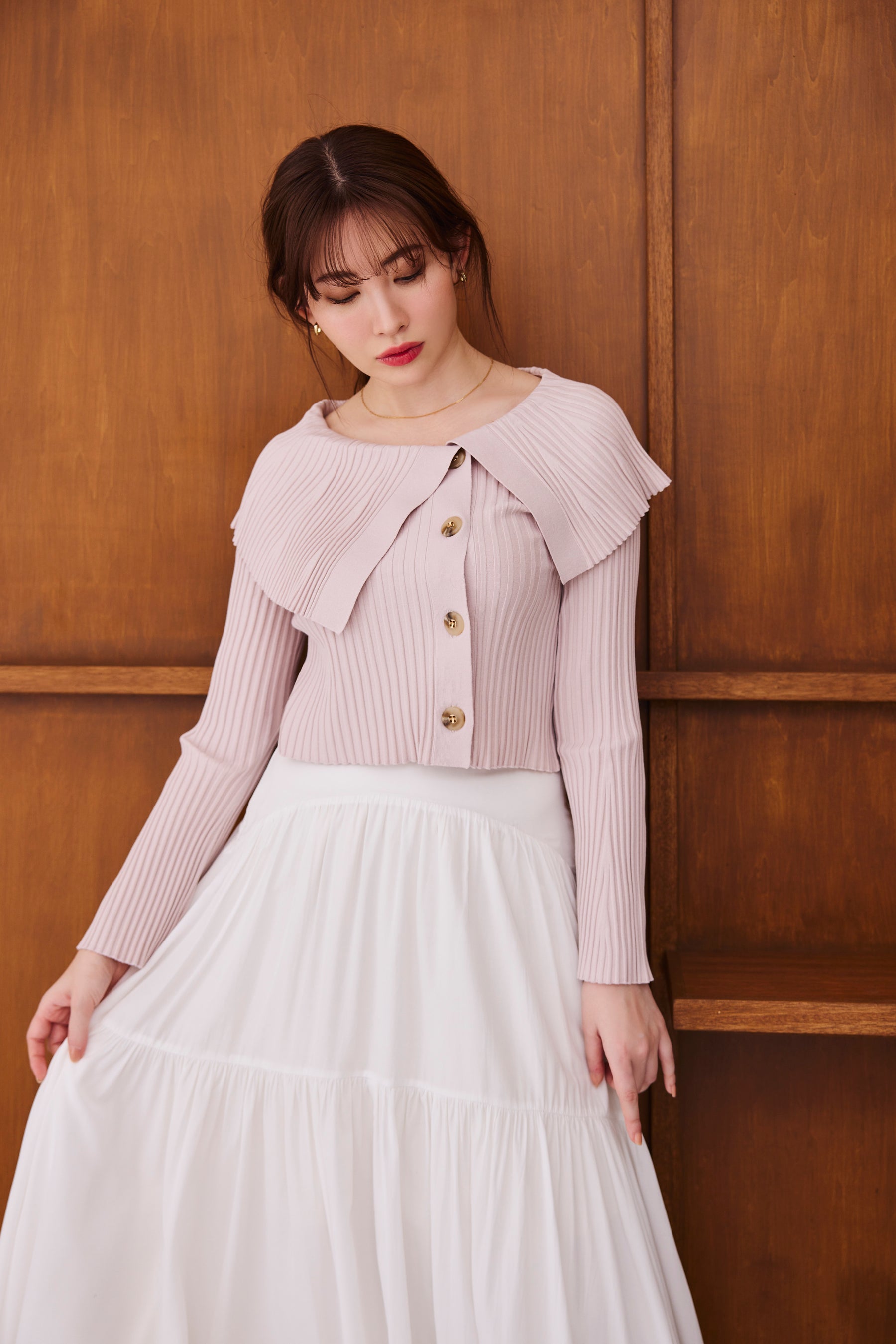 ☆herlipto☆High-Waist Tiered Long Skirt素材