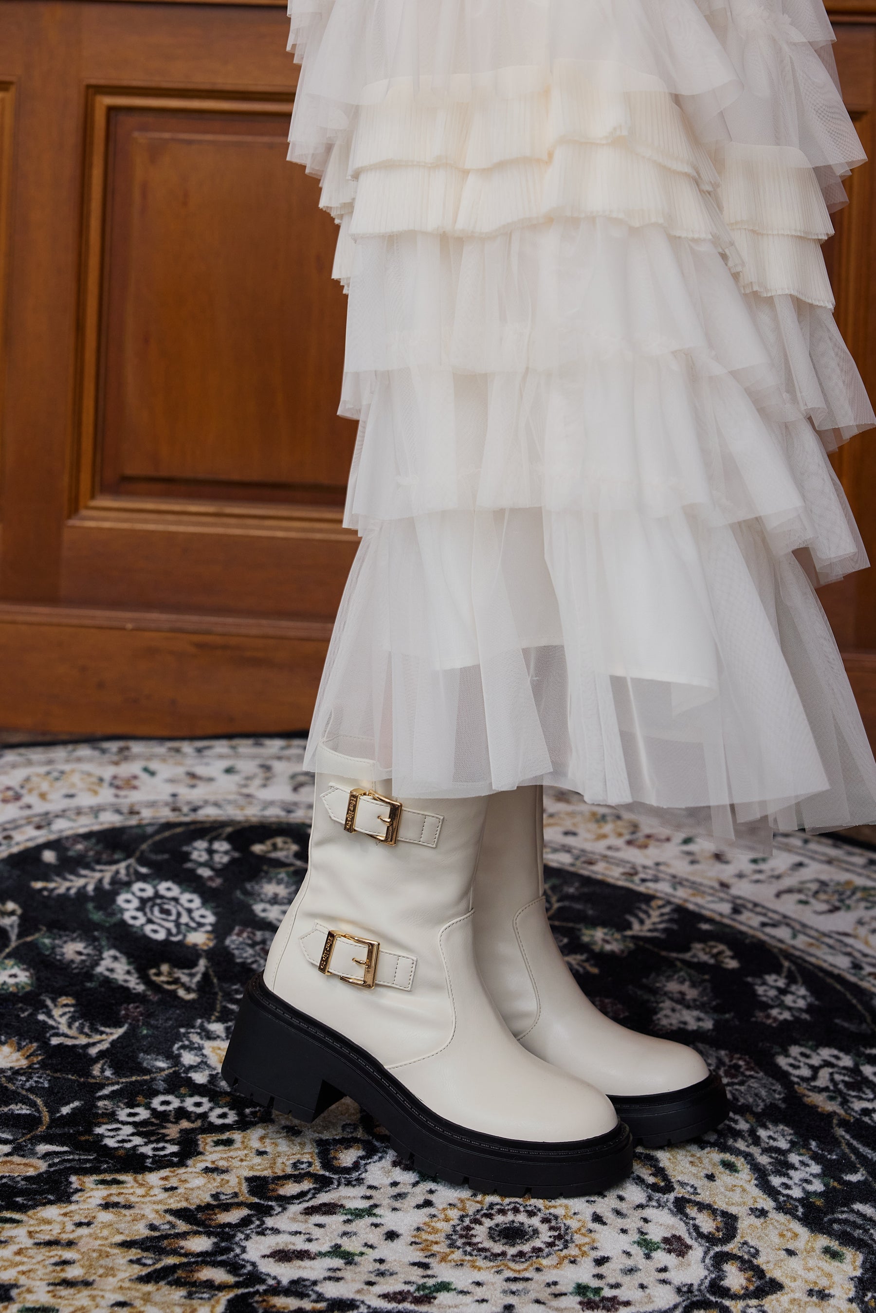 新色】Double Buckle Boots