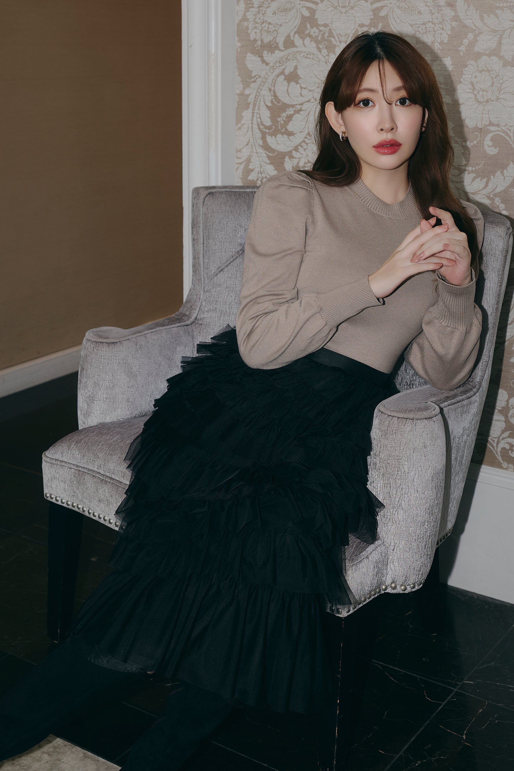 Sculpted Sleeve Knit Top