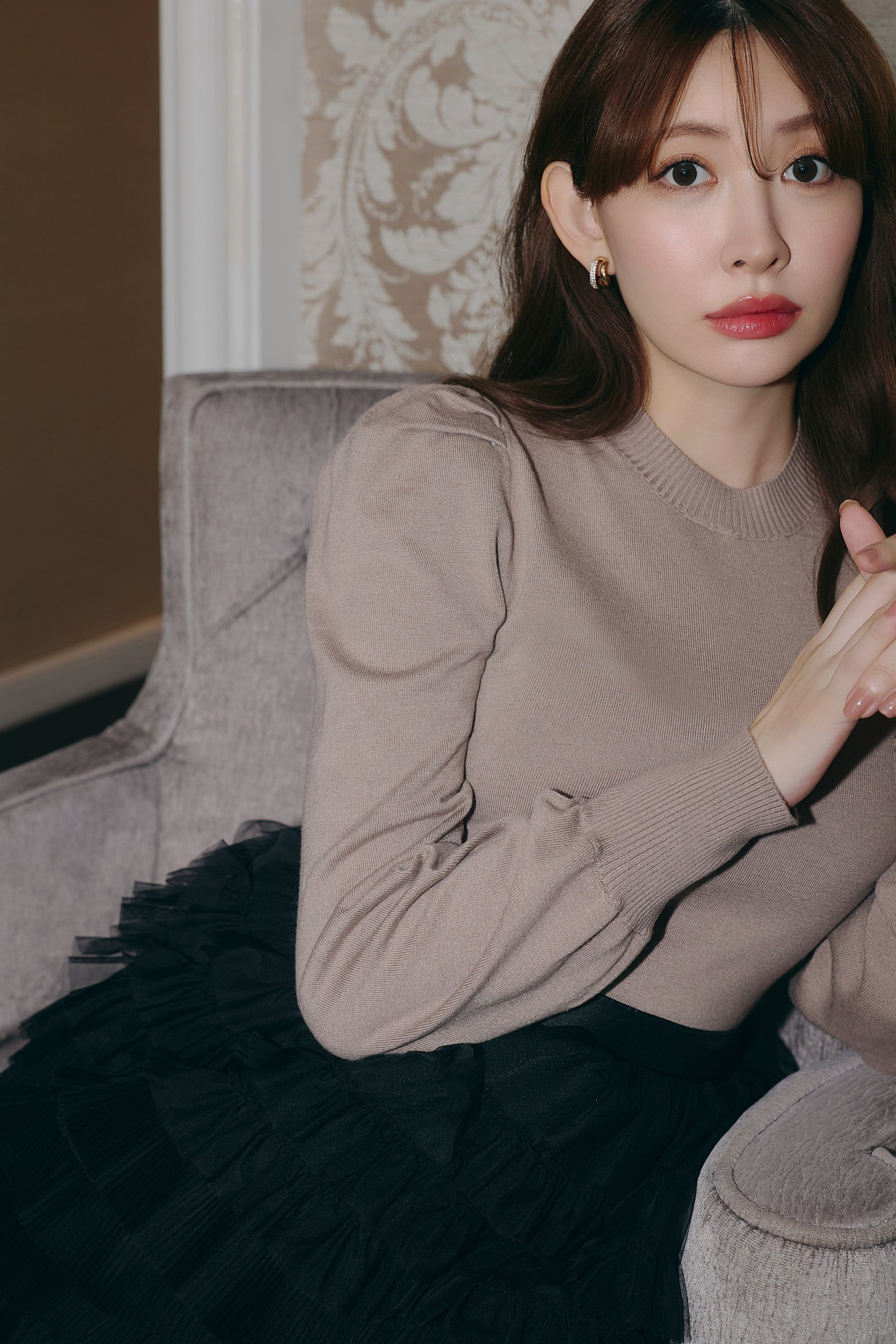 Sculpted Sleeve Knit Top