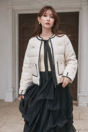 【10月中旬発送】Aurelia Bow Trim Down Jacket