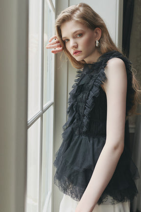 Vol.3 Shimmer Lace Peplum Top