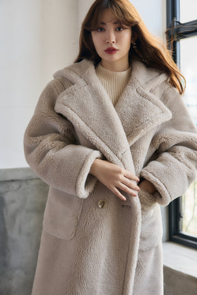 Fleur Shearling Boa Coat