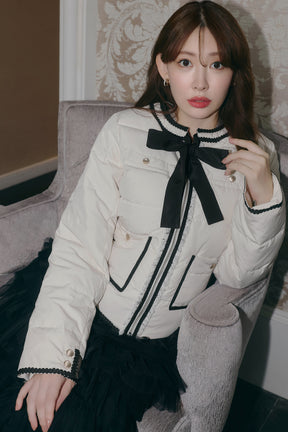 【10月中旬発送】Aurelia Bow Trim Down Jacket