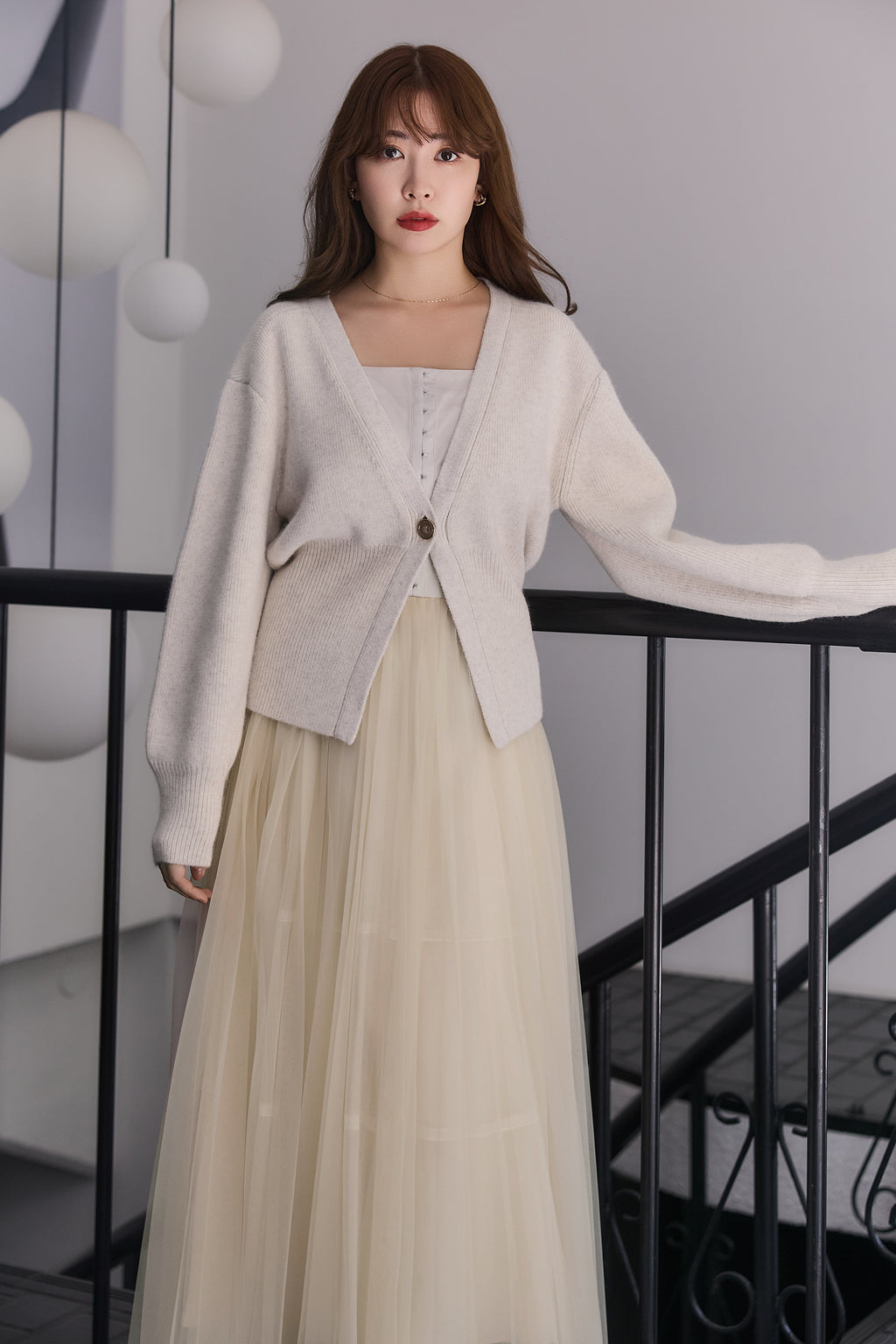 ★新品★Herlipto Lyra Gold Button Cardigan Lyra Gold Button Cardigan