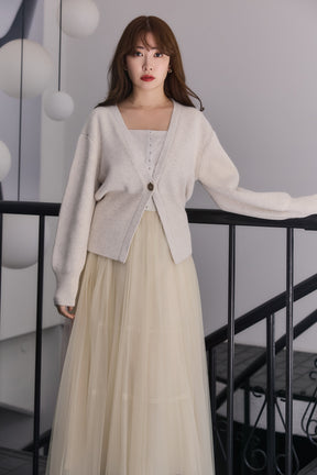 Lyra Gold Button Cardigan