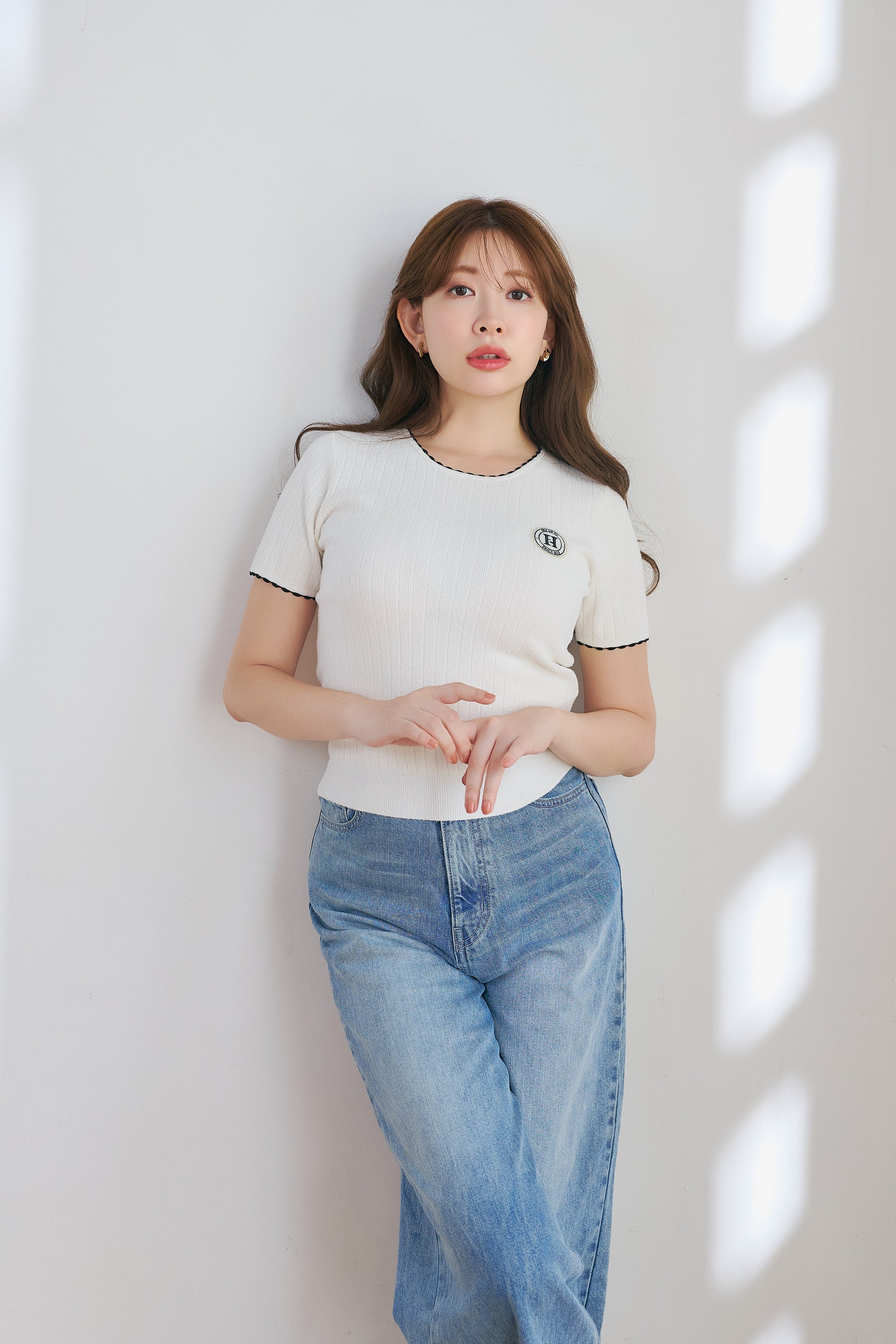 H Emblem Knit Top