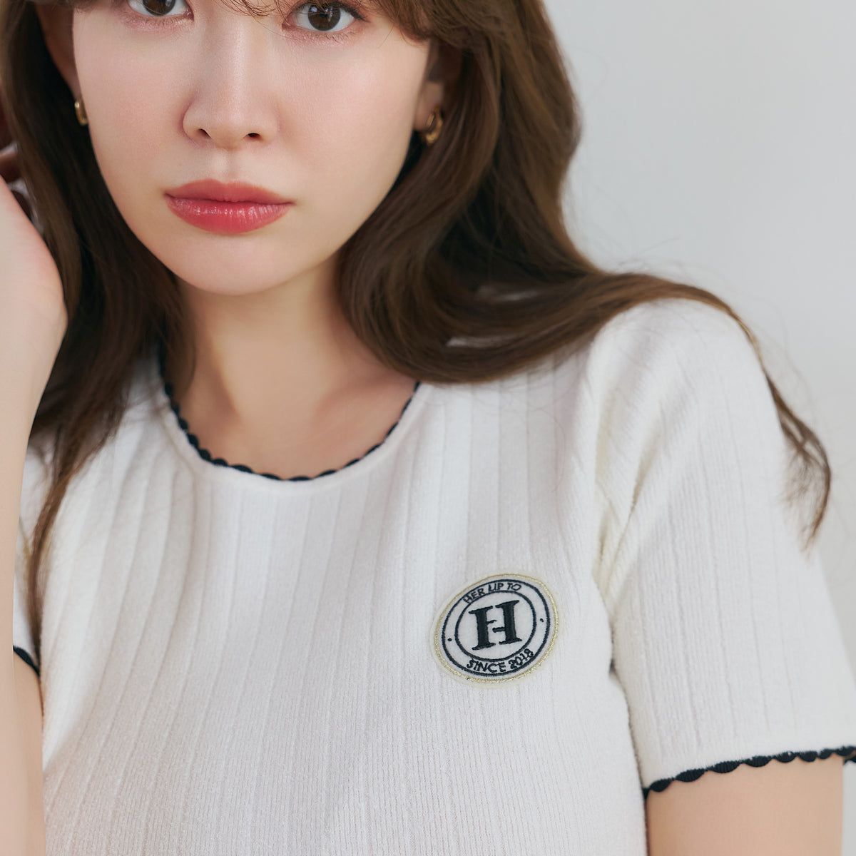 H Emblem Knit Top