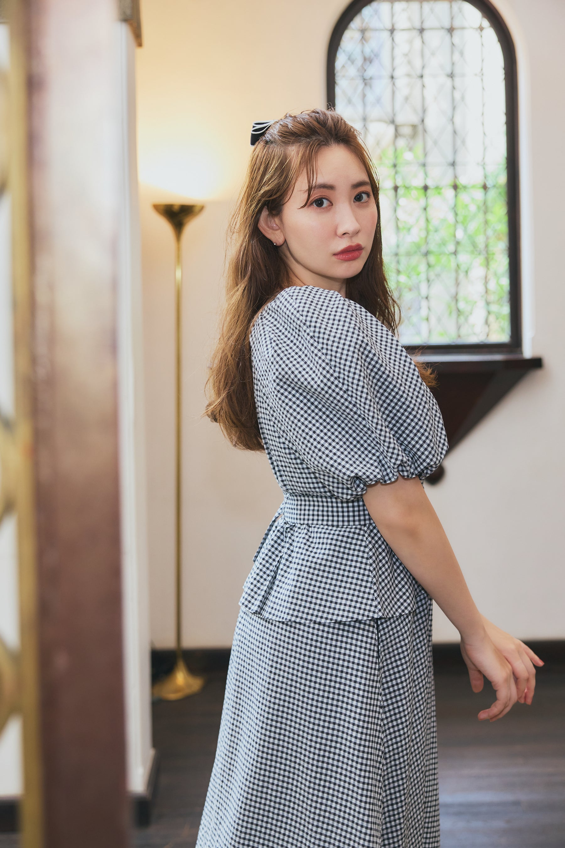 カラーブラウンPortofino Belted Check Dress herlipto