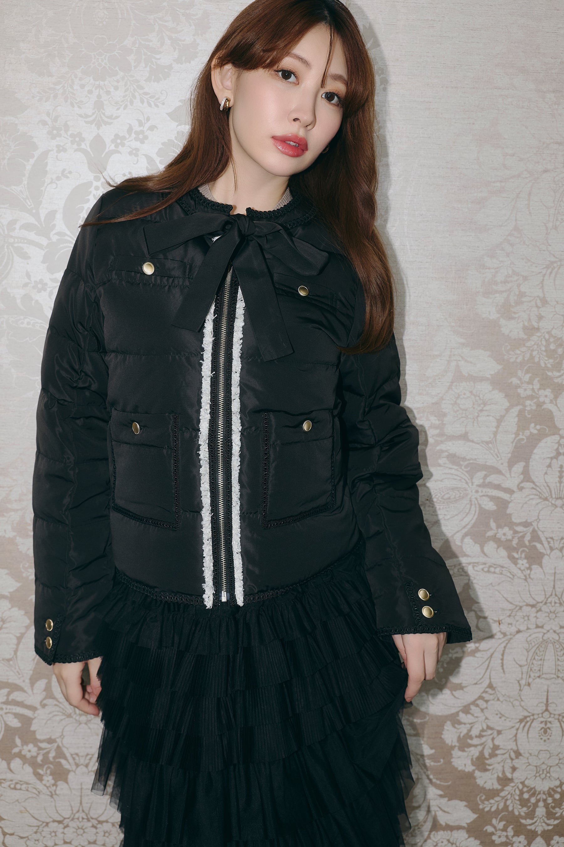 【10月中旬発送】Aurelia Bow Trim Down Jacket