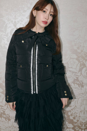 【10月中旬発送】Aurelia Bow Trim Down Jacket
