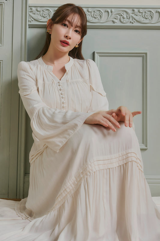 Cascading Gathered Dress