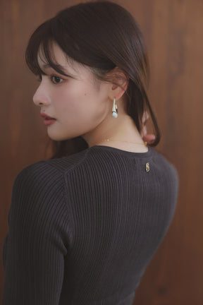 [Ships in early October] ［Essentia］Essential Rib Knit Top