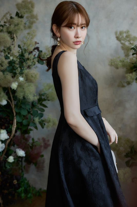 【新色】Classic Floral Jacquard Dress