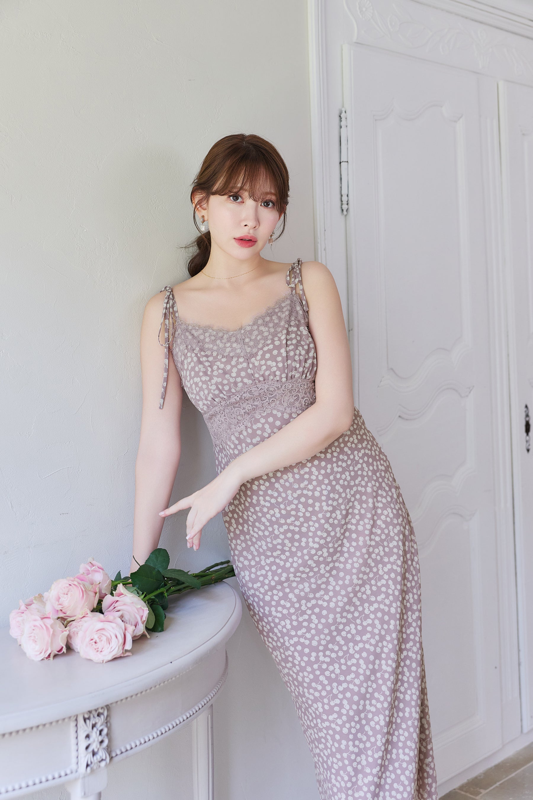 Cherry Pattern Camisole Dress