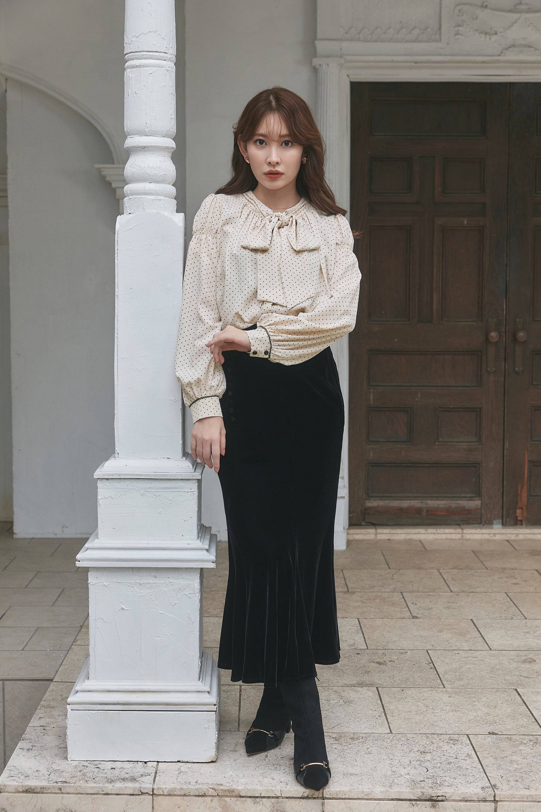 Fluid Bow-Tie Blouse