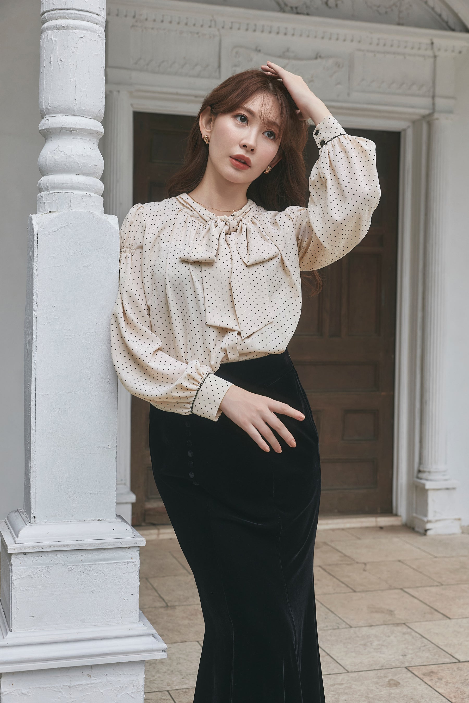 Fluid Bow-Tie Blouse