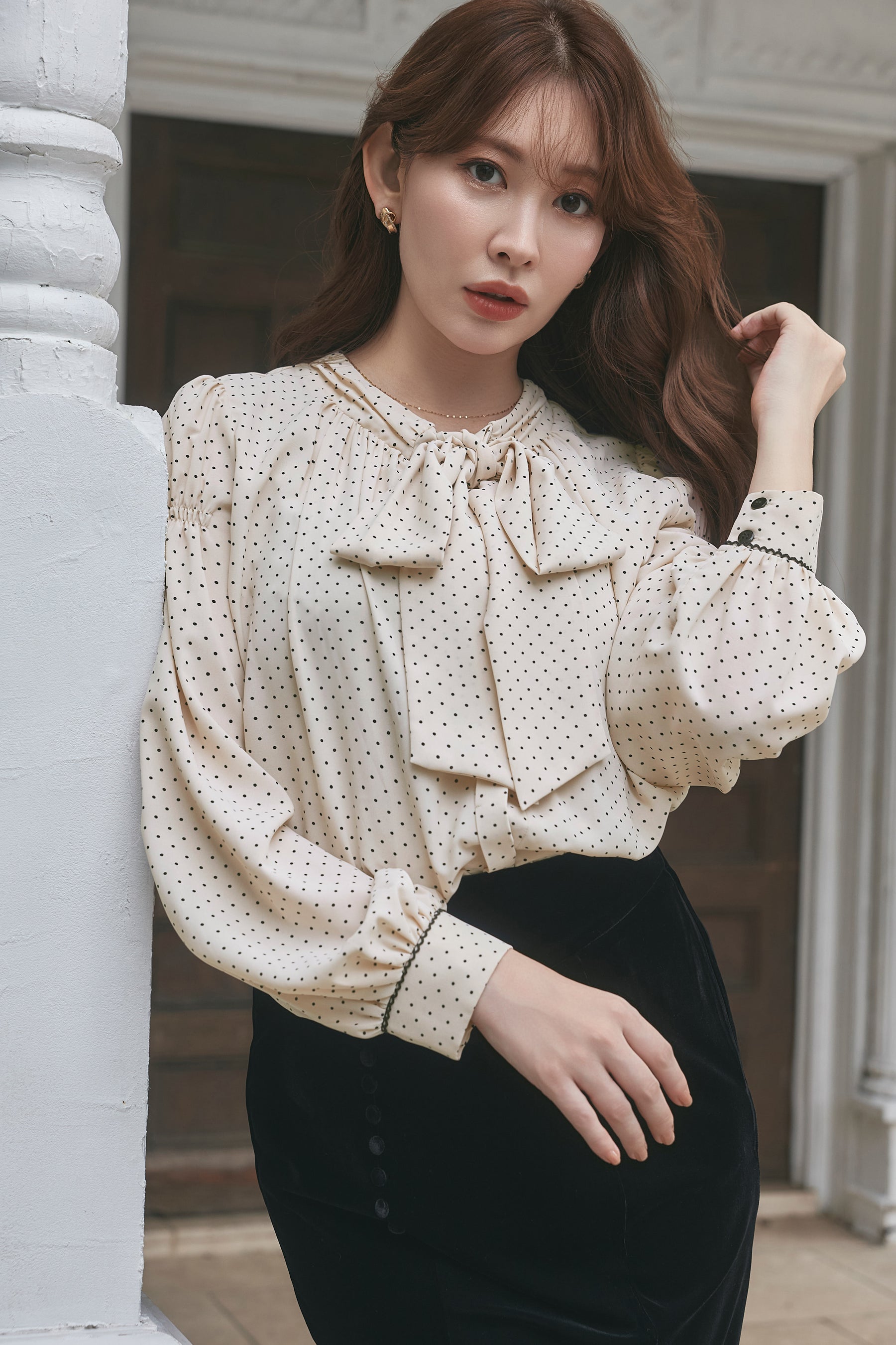 Fluid Bow-Tie Blouse