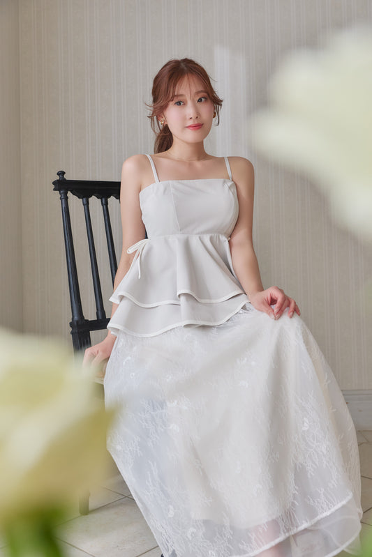 ［FOR HER］Lumiere Frilled Peplum Top