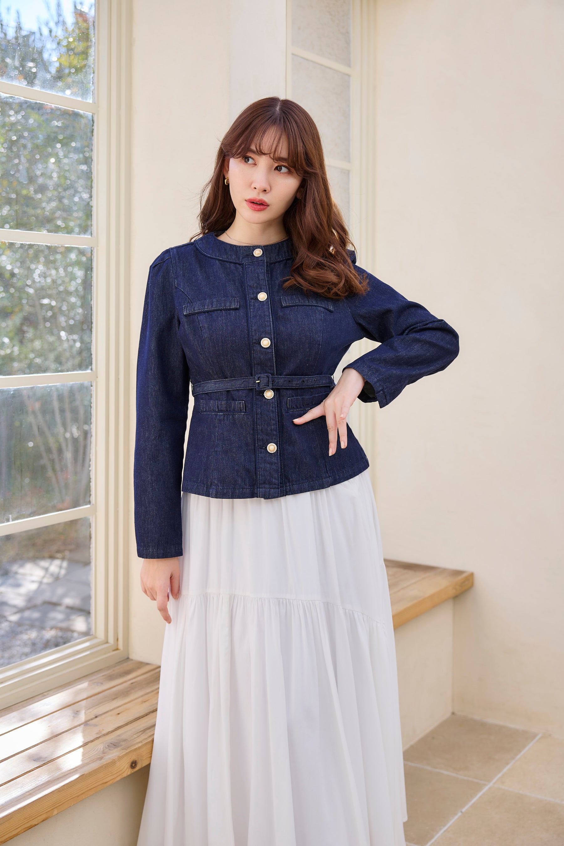 試着しましたが似合わなかった為New Classic Belted Denim Jacket